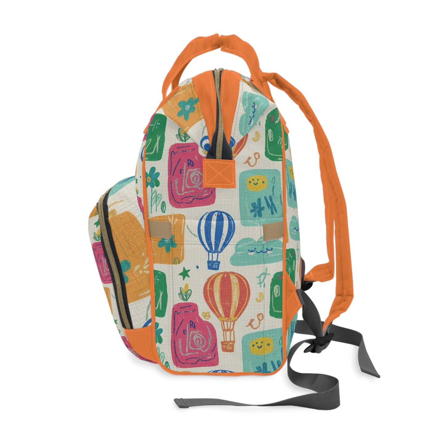 Boho - Hot Air Balloon Baby Diaper Backpack — Colorful Multifunctional Nappy Bag