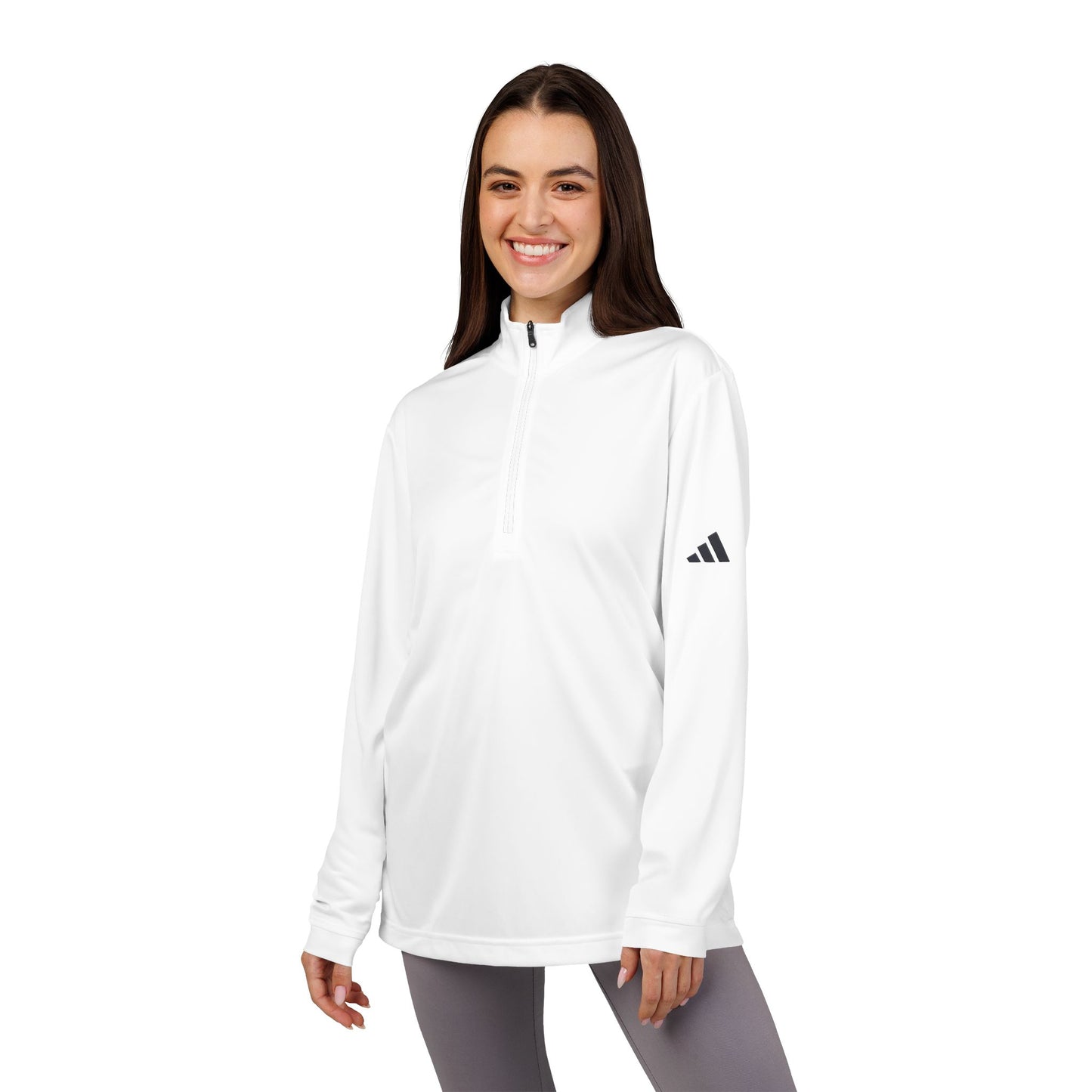 Embroidered Quarter-Zip Pullover — adidas® Performance Top