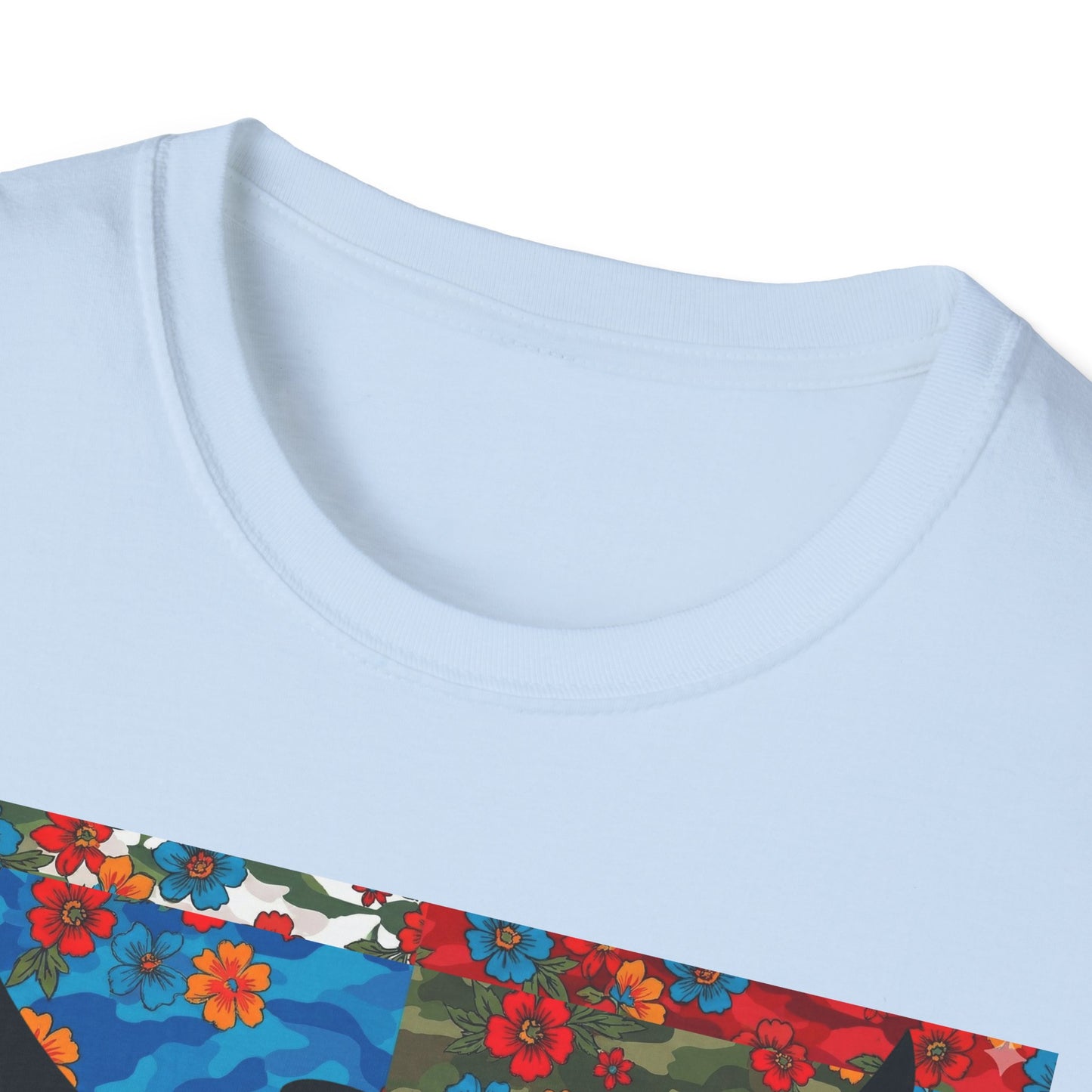 Route 66 Made in USA T-Shirt — Vintage Eagle Floral Roadtrip Tee- camo flower combo T-shirt