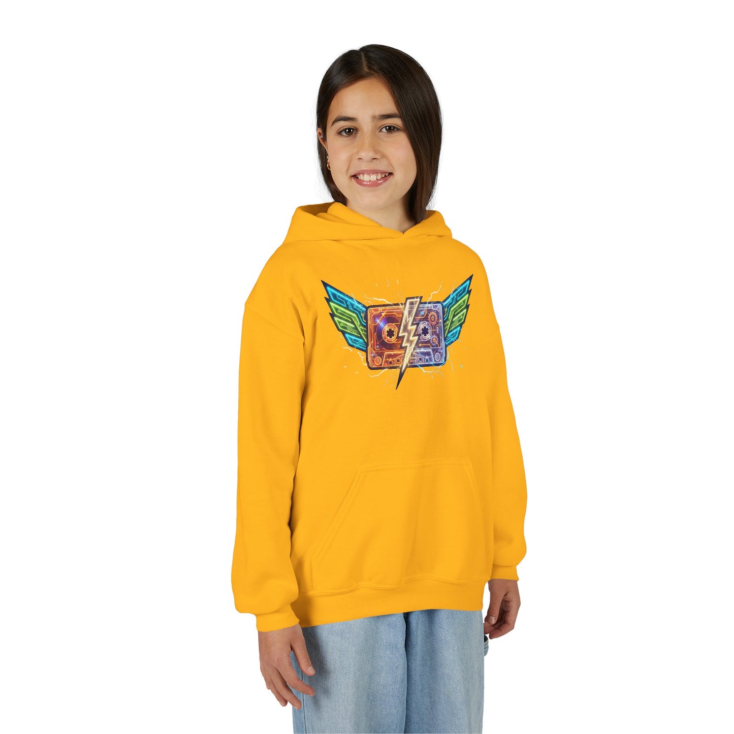 Youth Retro Cassette Wings Hoodie