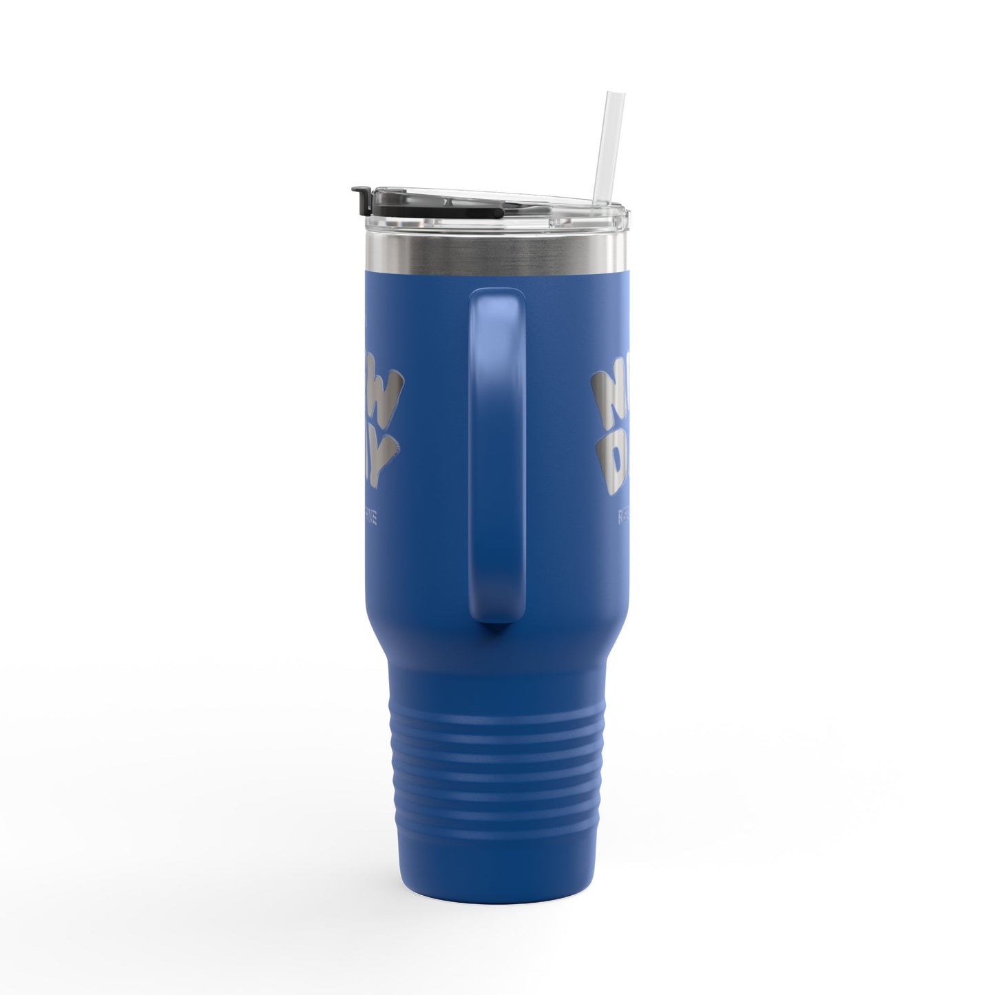 40oz Insulated Travel Mug — "It's a New Day" Motivational Tumbler