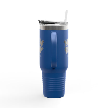 40oz Insulated Travel Mug — "It's a New Day" Motivational Tumbler