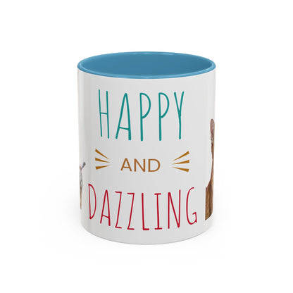 Happy and Dazzling Smoking Cat Coffee Mug — Cute Ginger Cat Accent Mug (11/15oz) (free shipping)