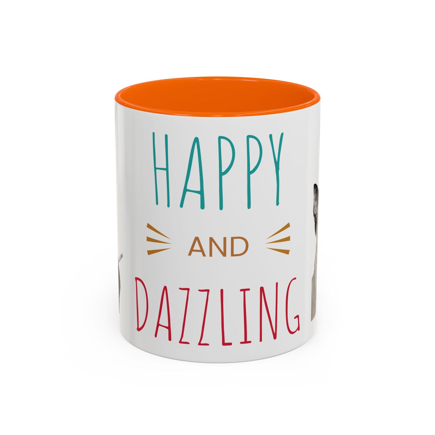 Happy and Dazzling Smoking Cat Accent Coffee Mug — 11/15oz (free shipping)