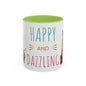 Happy and Dazzling smoking Cat Coffee Mug- cat smoking cigarette- funny (free shipping)
