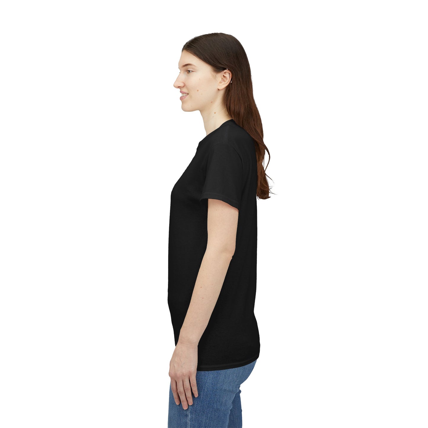 Women’s Casual Black Heavy Cotton Tee - Perfect for Everyday Comfort