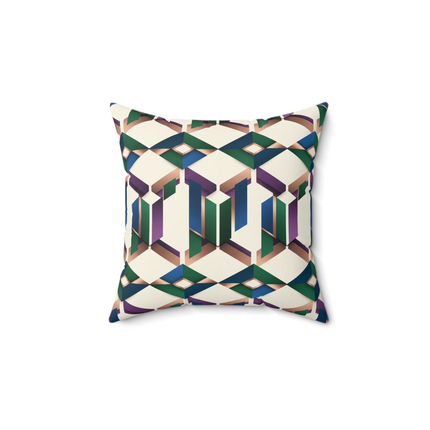Geometric Illusion Square Pillow — Modern Abstract Pattern (free shipping)