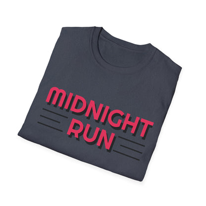 Midnight Run T-Shirt — Retro Pink Track Graphic Tee