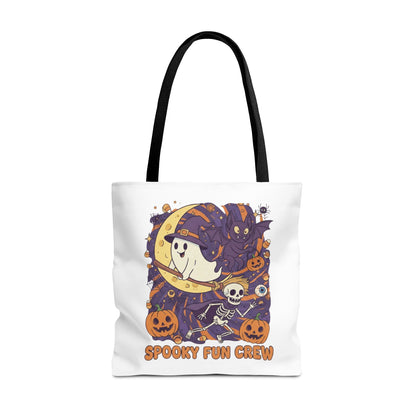 Spooky Fun Crew Halloween Tote Bag, Trick or Treat Bag, Haunted House Accessory, Fall Gift, Party Favor