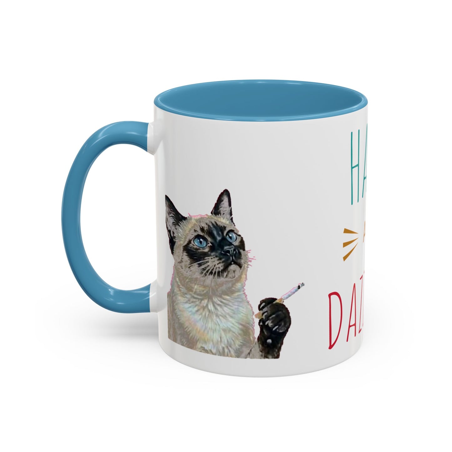Happy and Dazzling Smoking Cat Accent Coffee Mug — 11/15oz (free shipping)
