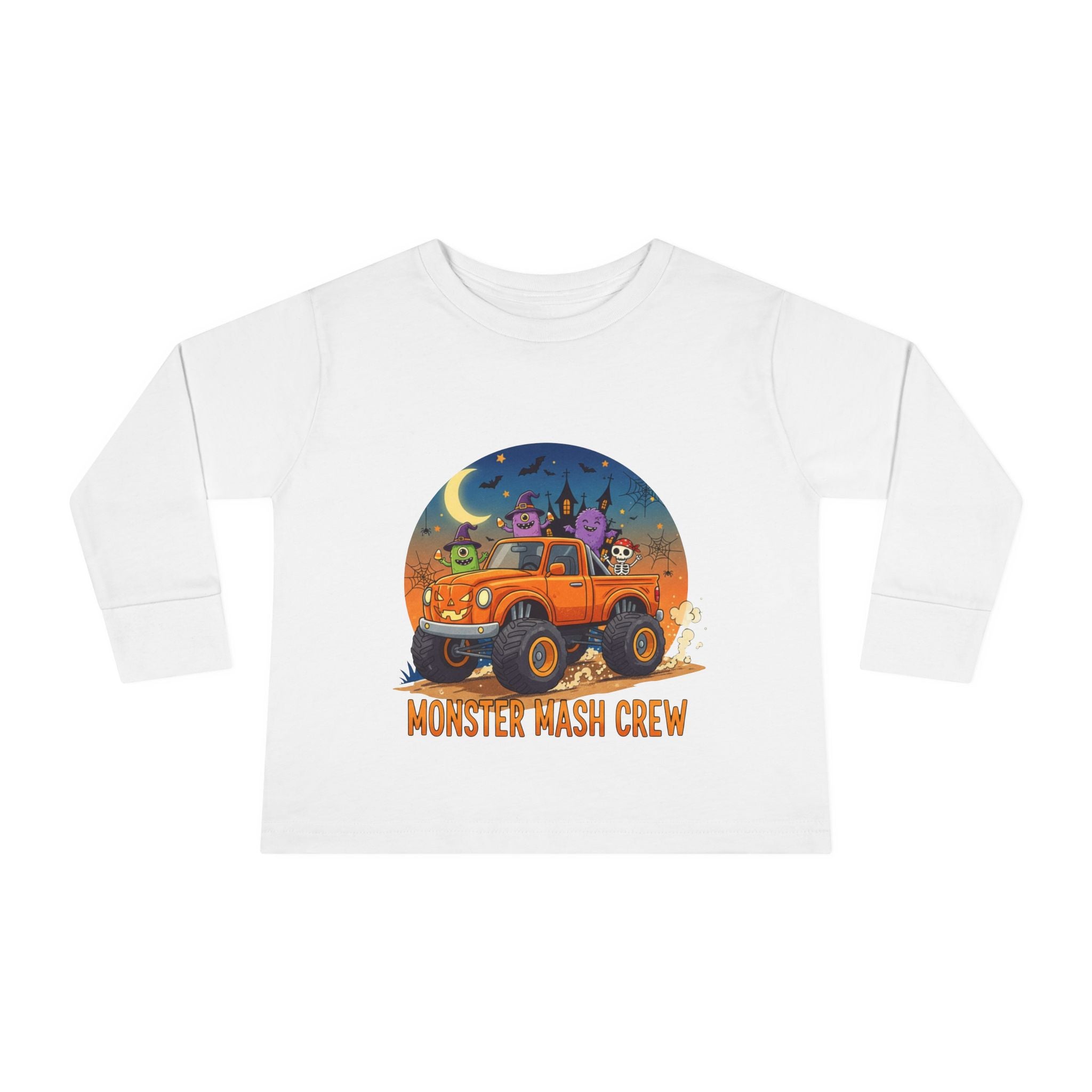 Monster Mash Toddler Long Sleeve Tee | Playful Halloween Shirt, Cute Kids Top, Fun Costume Shirt, Toddler Gift, Seasonal T-Shirt