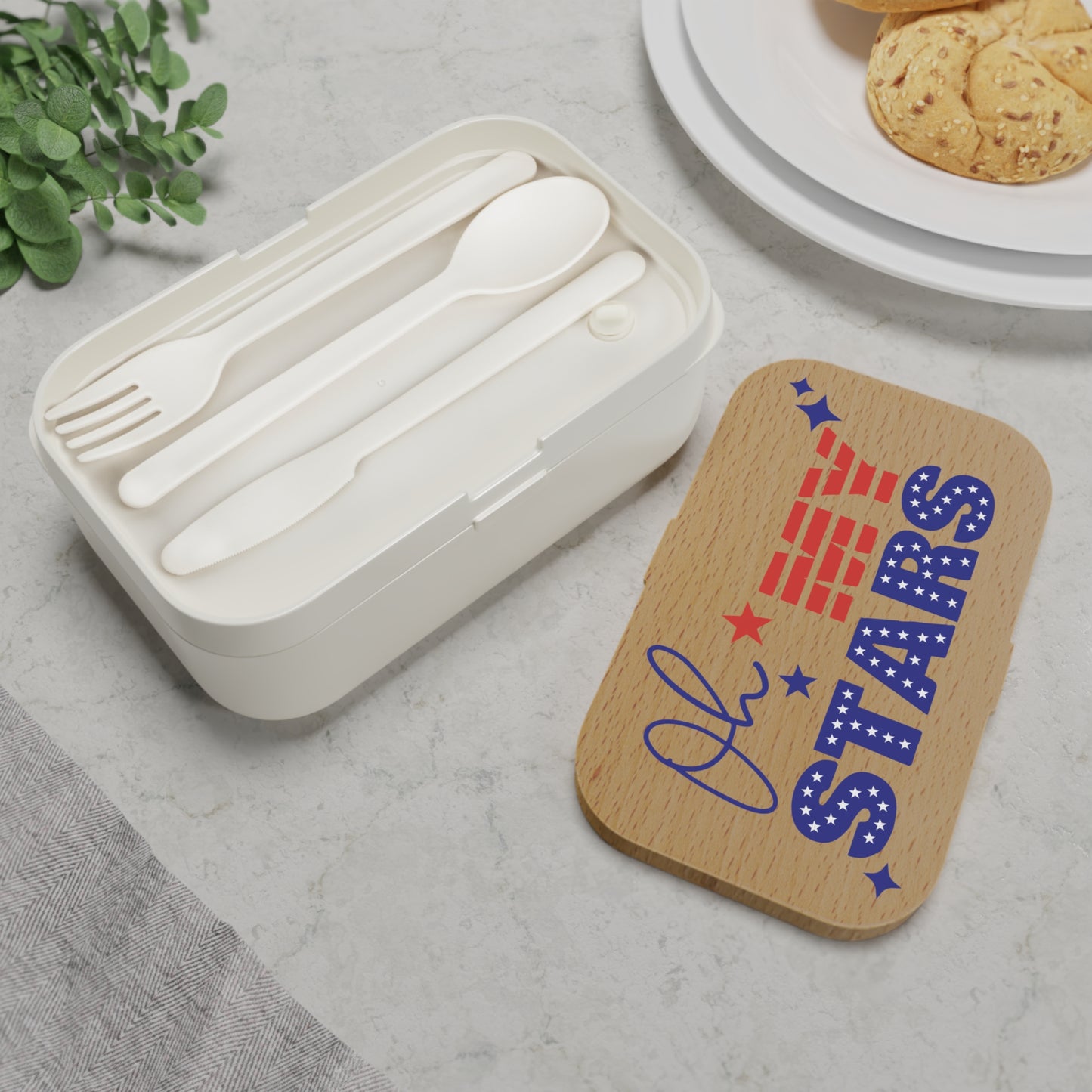 Patriotic Bento Lunch Box - "Oh My Stars" Design