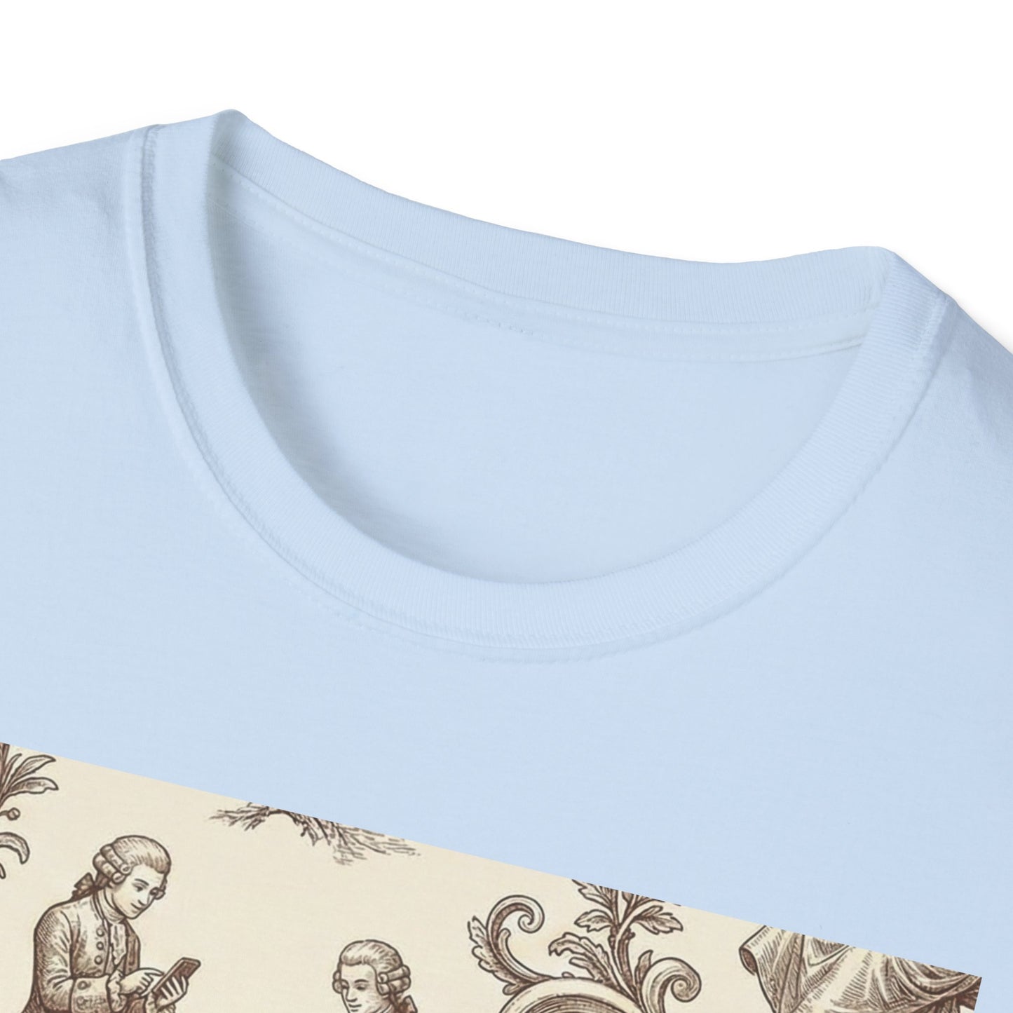 Vintage Doll Face Tee with Glitch Paint Splash