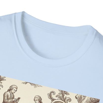 Vintage Doll Face Tee with Glitch Paint Splash