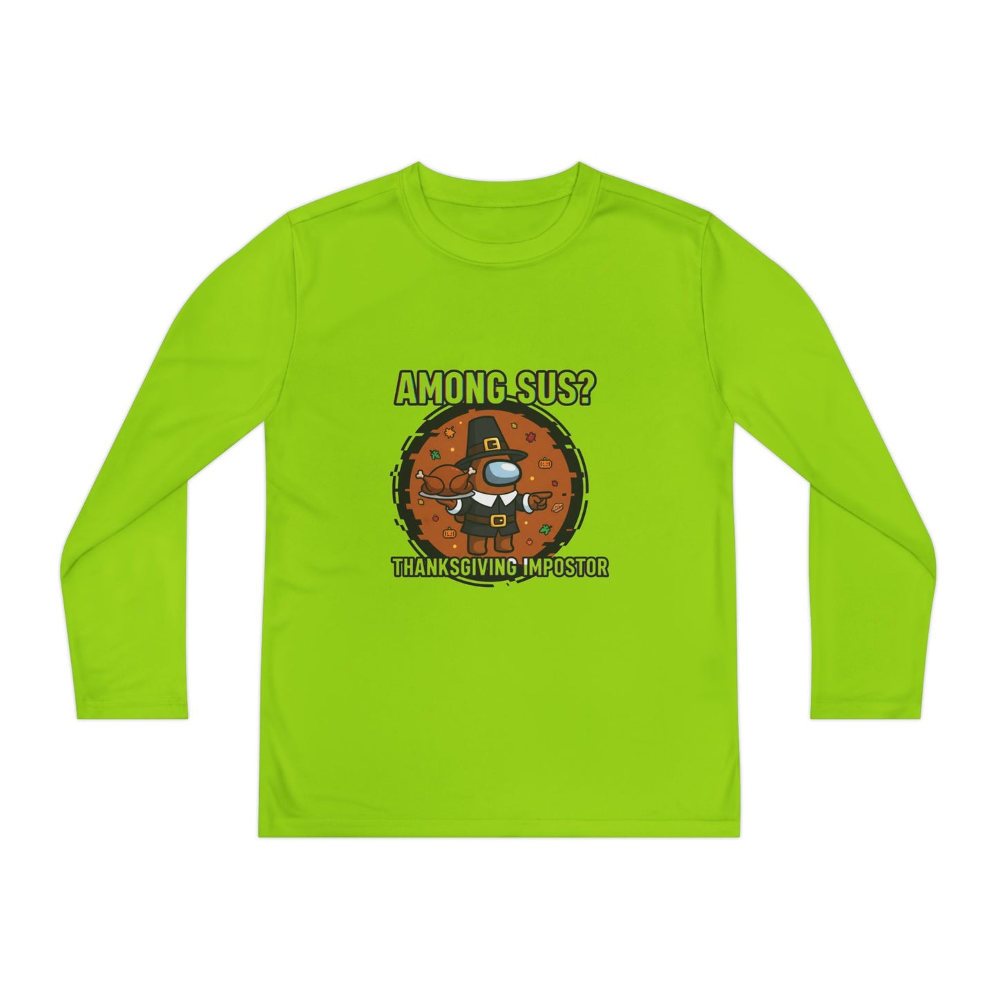 Thanksgiving Impostor Youth Tee, Fun Youth T-Shirt, Gamer Apparel for Kids, Long Sleeve Graphic Tee, Funny Thanksgiving Gift
