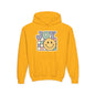 Girls Youth Hoodie – Retro 'JOY' Smiley Graphic Kids Sweatshirt