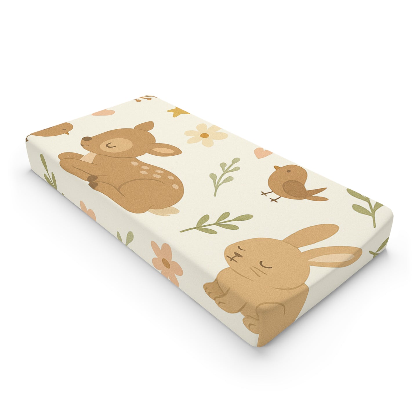 Floral Woodland Baby Changing Pad Cover - Soft and Stylish Nursery Accessory