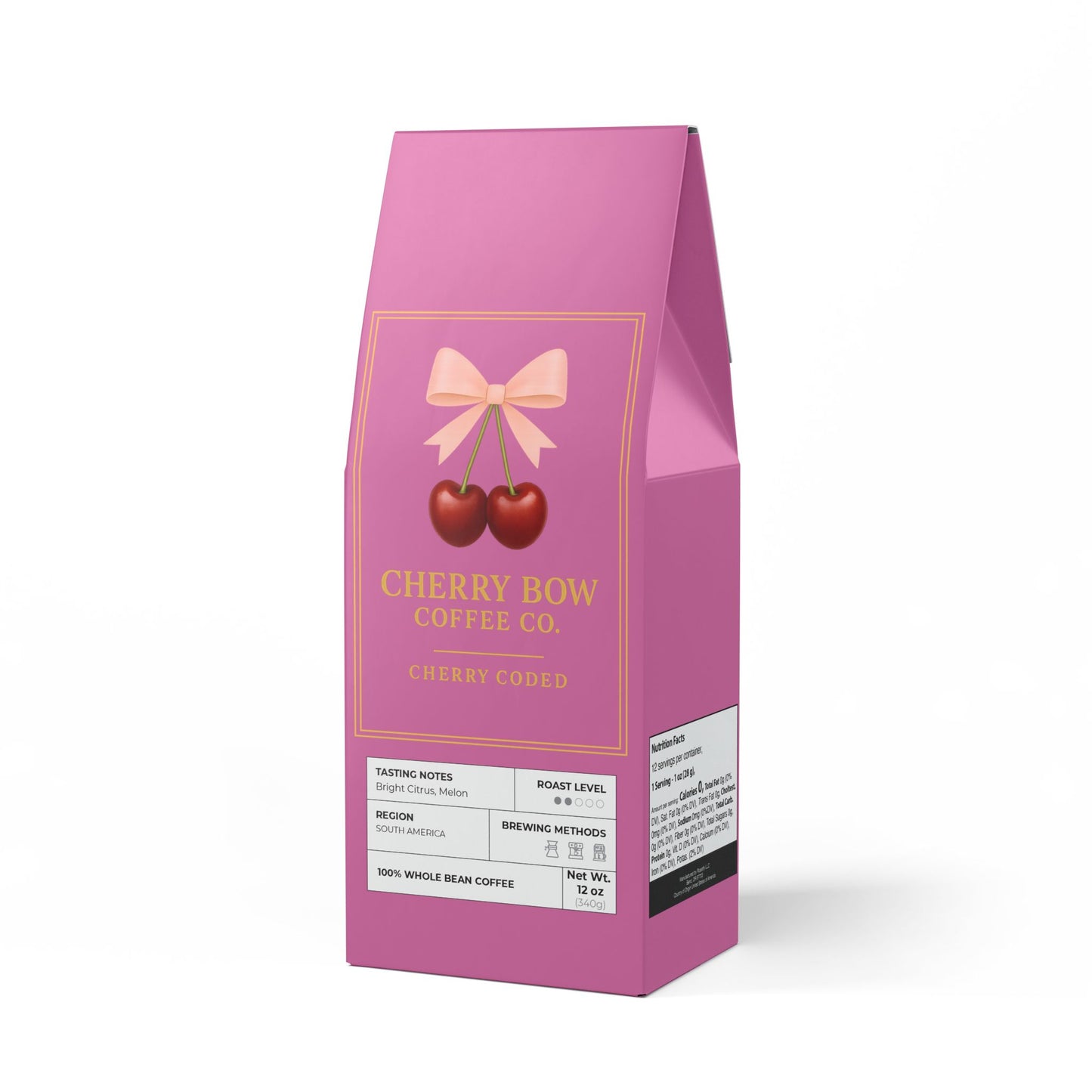 Cherry Bow Coffee Co. Colombia Single Origin Coffee (Light-Medium Roast)