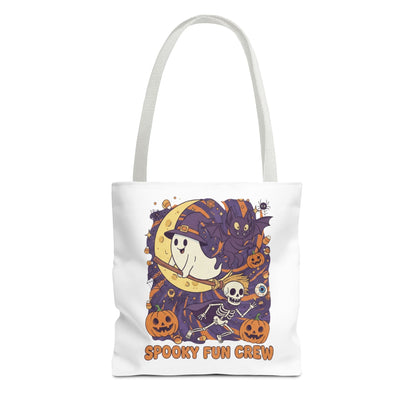 Spooky Fun Crew Halloween Tote Bag, Trick or Treat Bag, Haunted House Accessory, Fall Gift, Party Favor