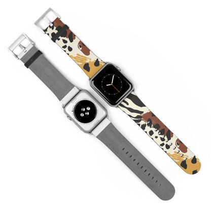 Wildlife Print Watch Band - Trendy and Stylish Accessory for Animal Lovers