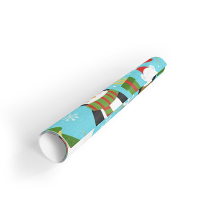 Santa and friends Gift Wrapping Paper Rolls, 1pc
