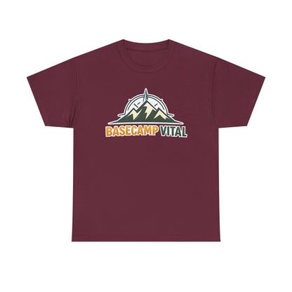 Base Camp Vital Mountain Compass Crewneck T-Shirt | Outdoor Hiking Graphic Tee | Midweight Cotton Trail Shirt (free shipping)