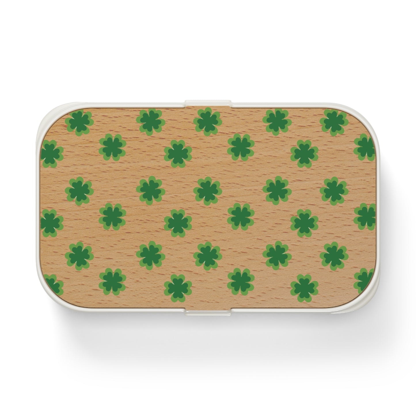Eco-Friendly Bento Lunch Box with Green Clover Design
