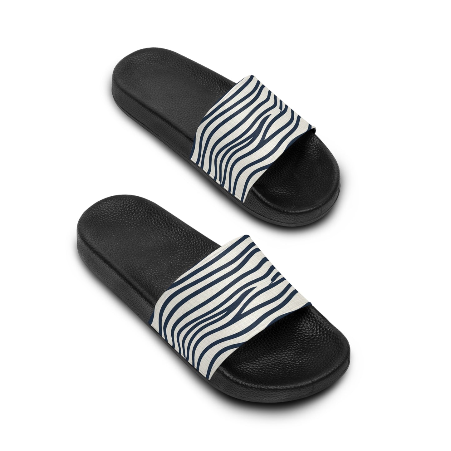 Women's Slide Sandals Minimalist Wavy Stripes / Organic Lines
