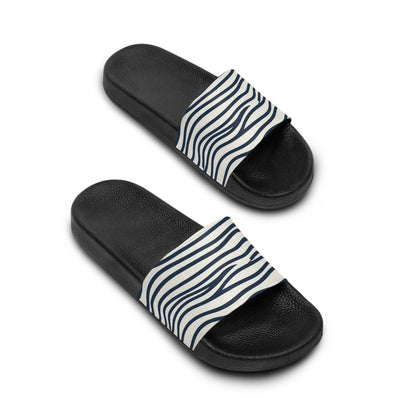 Women's Slide Sandals Minimalist Wavy Stripes / Organic Lines