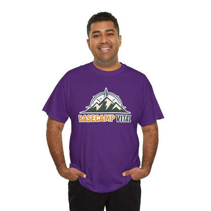 Base Camp Vital Mountain Compass Crewneck T-Shirt | Outdoor Hiking Graphic Tee | Midweight Cotton Trail Shirt (free shipping)