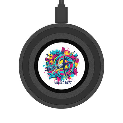 Wireless Charging Pad — 'Street Beat' Urban Music Graphic (free shipping)