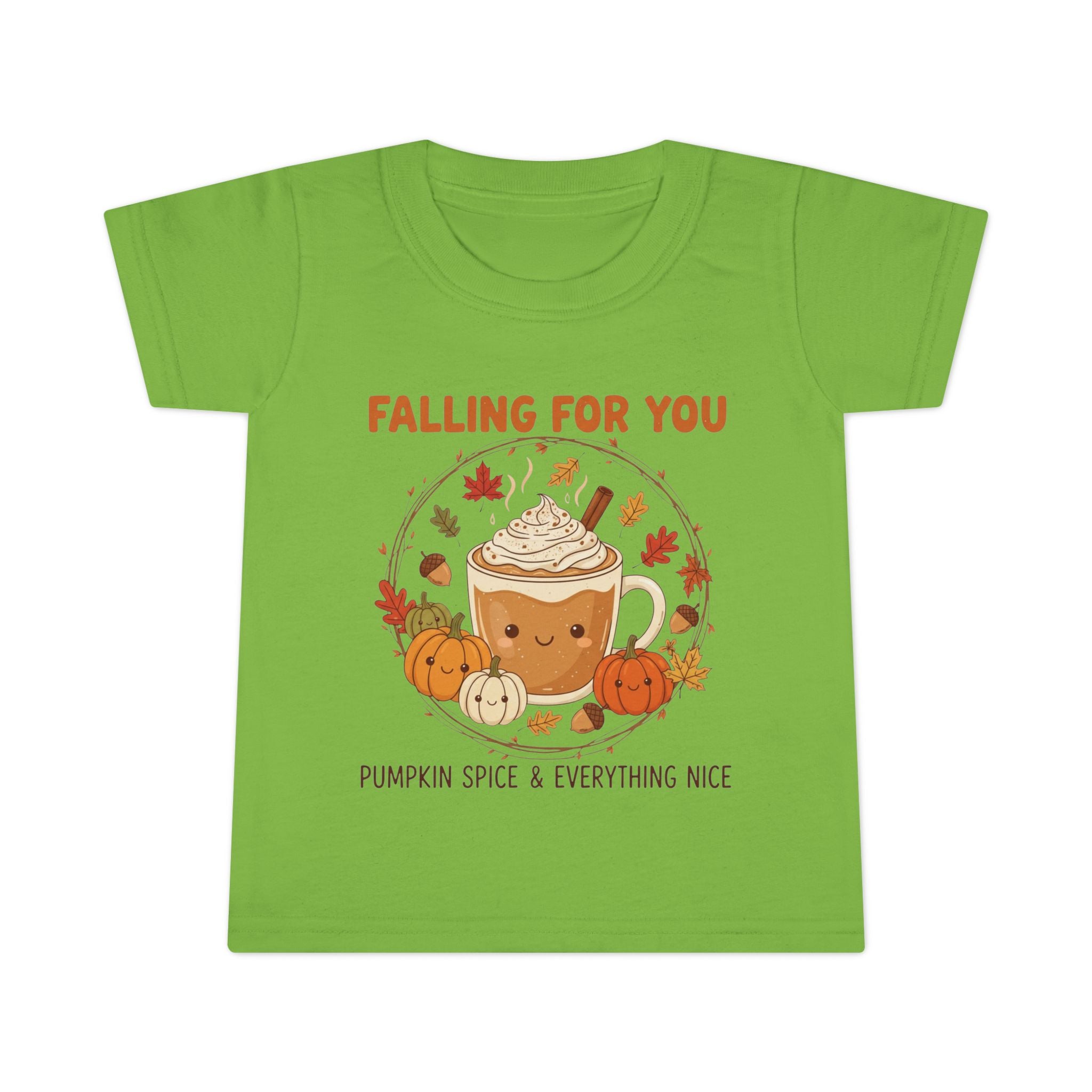 Fall-Themed Toddler T-Shirt, Cute Autumn Tee, Pumpkin Spice Fun, Thanksgiving Outfit, Seasonal Kids Apparel