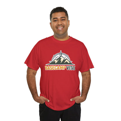 Base Camp Vital Mountain Compass Crewneck T-Shirt | Outdoor Hiking Graphic Tee | Midweight Cotton Trail Shirt (free shipping)
