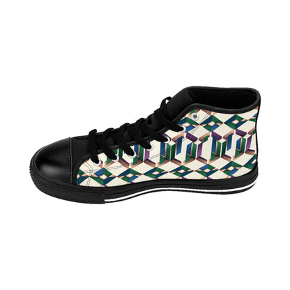 Men's Geometric Prism High-Top Sneakers — Men's Classic Sneakers (free shipping)