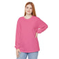 Women’s Berry pink, light pink Garment-Dyed Long Sleeve T-Shirt for Casual Comfort
