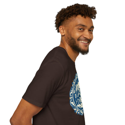 Vintage Blue Rococo Smartphone Toile -  T-Shirt