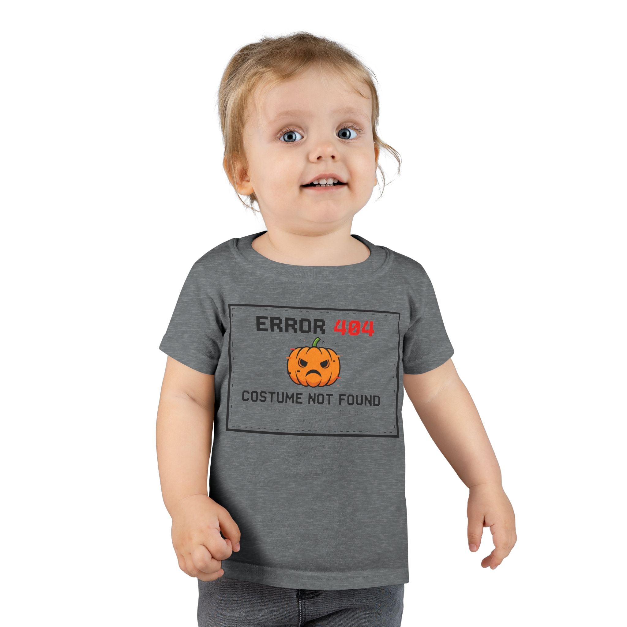 Toddler Halloween T-shirt, Error 404 Costume Not Found Design, Fun Kids Tee, Perfect for Fall Parties, Cute Gift for Toddlers