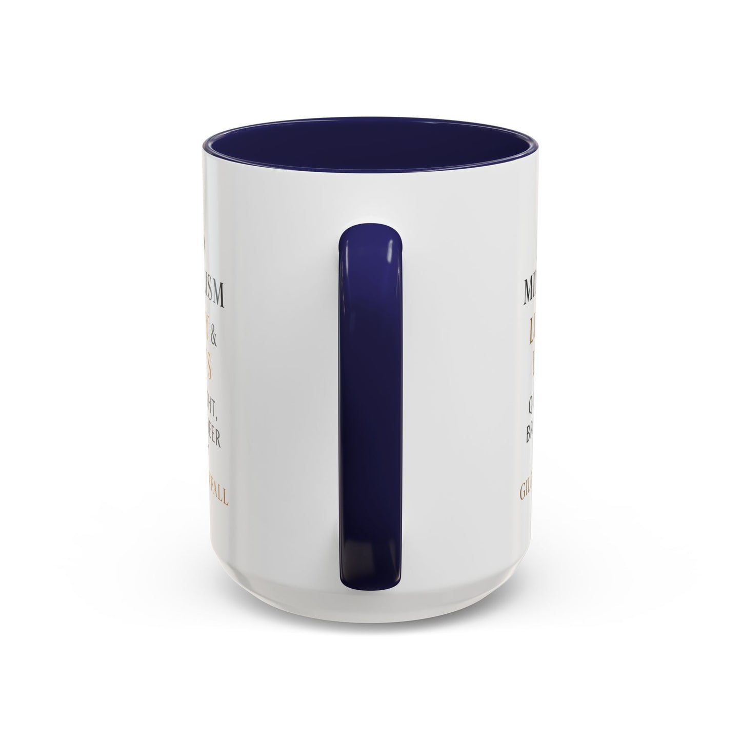 Joy in Minimalism Luxury & Lights Coffee Mug — Holiday Gilded Snowfall Design (11/15oz)