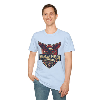American Muscle Eagle T-Shirt — Vintage V8 Car Lover Tee