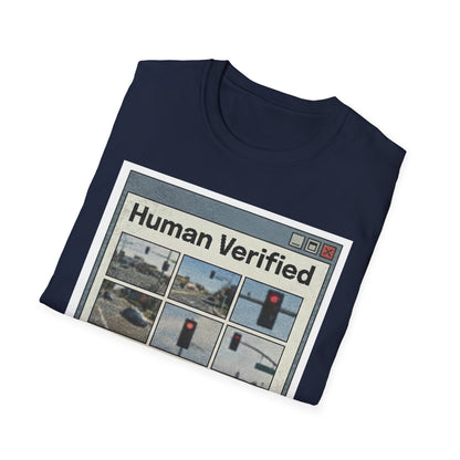 Human Verified T-Shirt – CAPTCHA Traffic Light Graphic Shirt