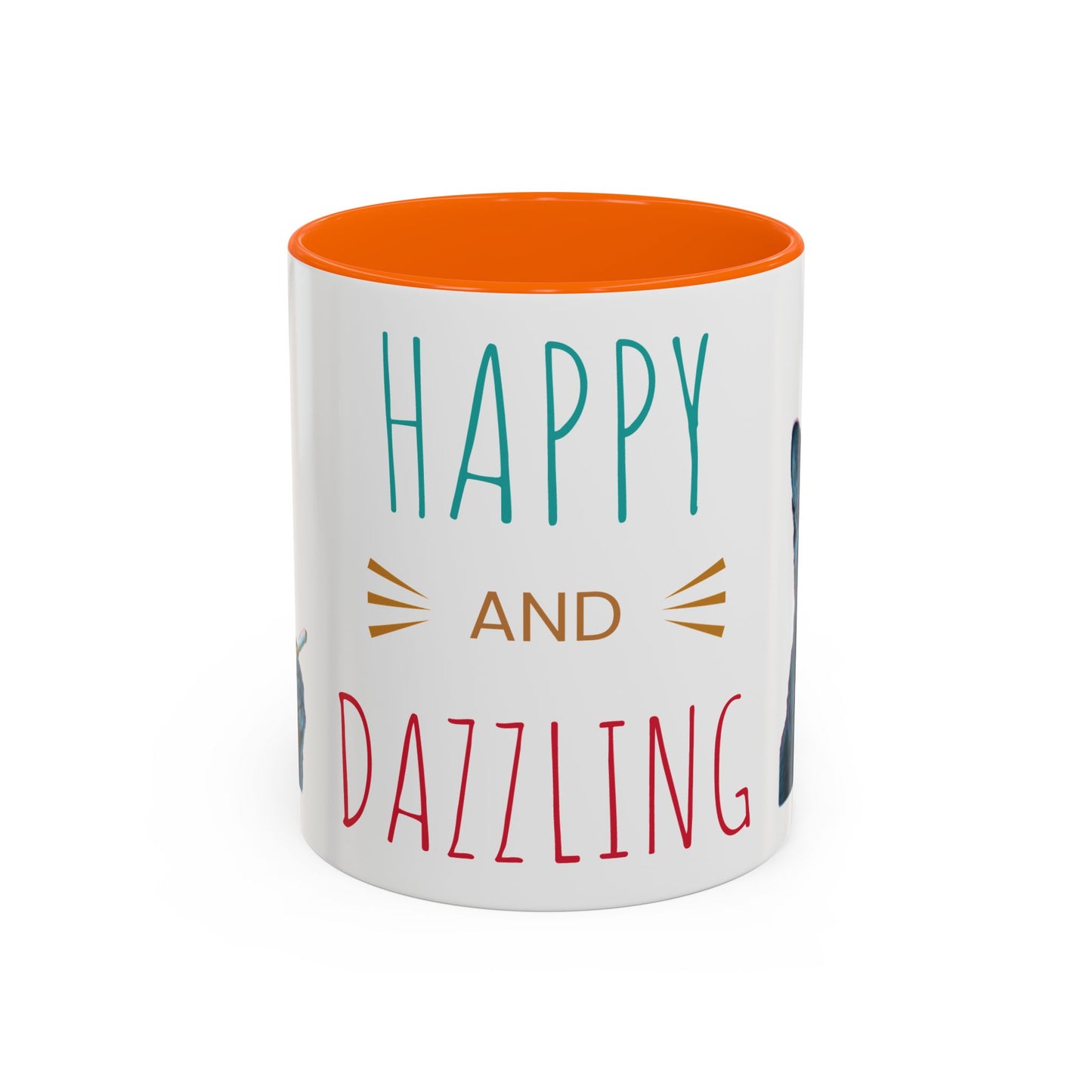 Happy and dazzling smoking cat Coffee Mug — "Happy and Dazzling" Cat Accent Mug (11/15oz) (free shipping)