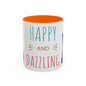 Happy and dazzling smoking cat Coffee Mug — "Happy and Dazzling" Cat Accent Mug (11/15oz) (free shipping)