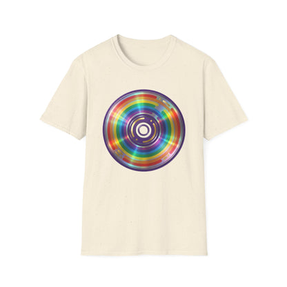Retro Rainbow CD- Vinyl Record T-Shirt