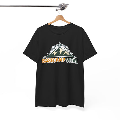 Base Camp Vital Mountain Compass Crewneck T-Shirt | Outdoor Hiking Graphic Tee | Midweight Cotton Trail Shirt (free shipping)