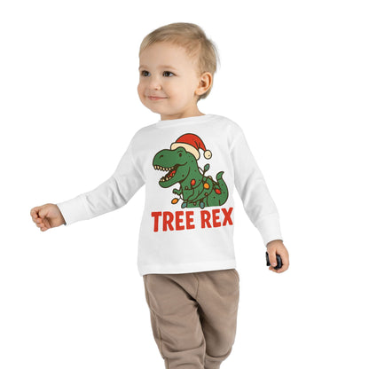 Holiday "Tree Rex" Christmas Toddler Long Sleeve Tee