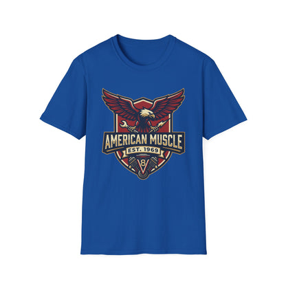 American Muscle Eagle T-Shirt — Vintage V8 Car Lover Tee