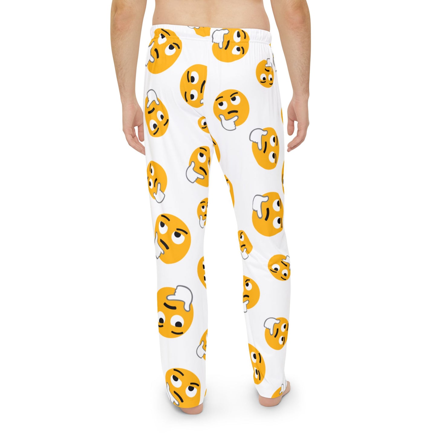 Thinking Face Emoji Pajama Pants — Novelty Men's Sleepwear