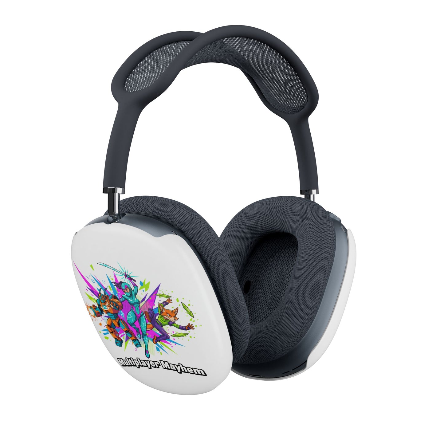 Gaming Headphones — 'Multiplayer Mayhem' themed Colorful Gamer Graphic Protective Headphones  (free shipping)