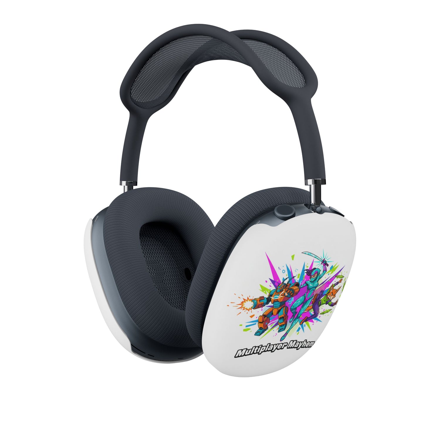 Gaming Headphones — 'Multiplayer Mayhem' themed Colorful Gamer Graphic Protective Headphones  (free shipping)