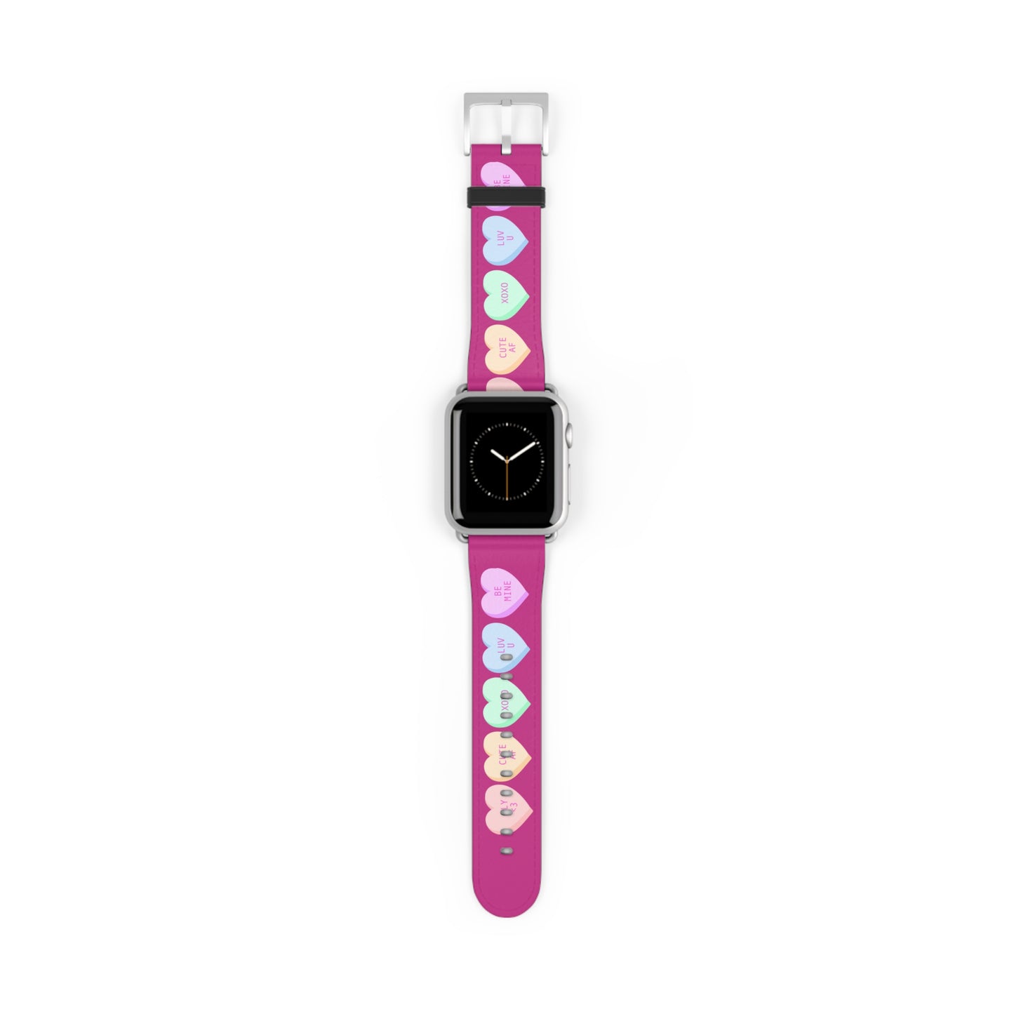 Colorful Valentine’s Day candy Hearts Watch Band - Cute, Adjustable Strap for All Occasions